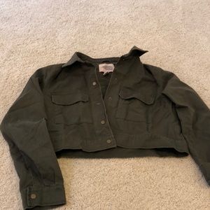 Army Green Jacket, cropped